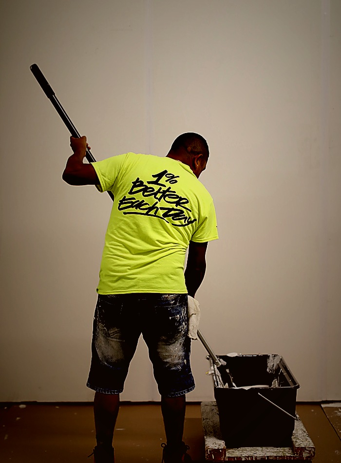 Foti Inc. senior painter on a residential interior repaint in Tribeca Manhattan